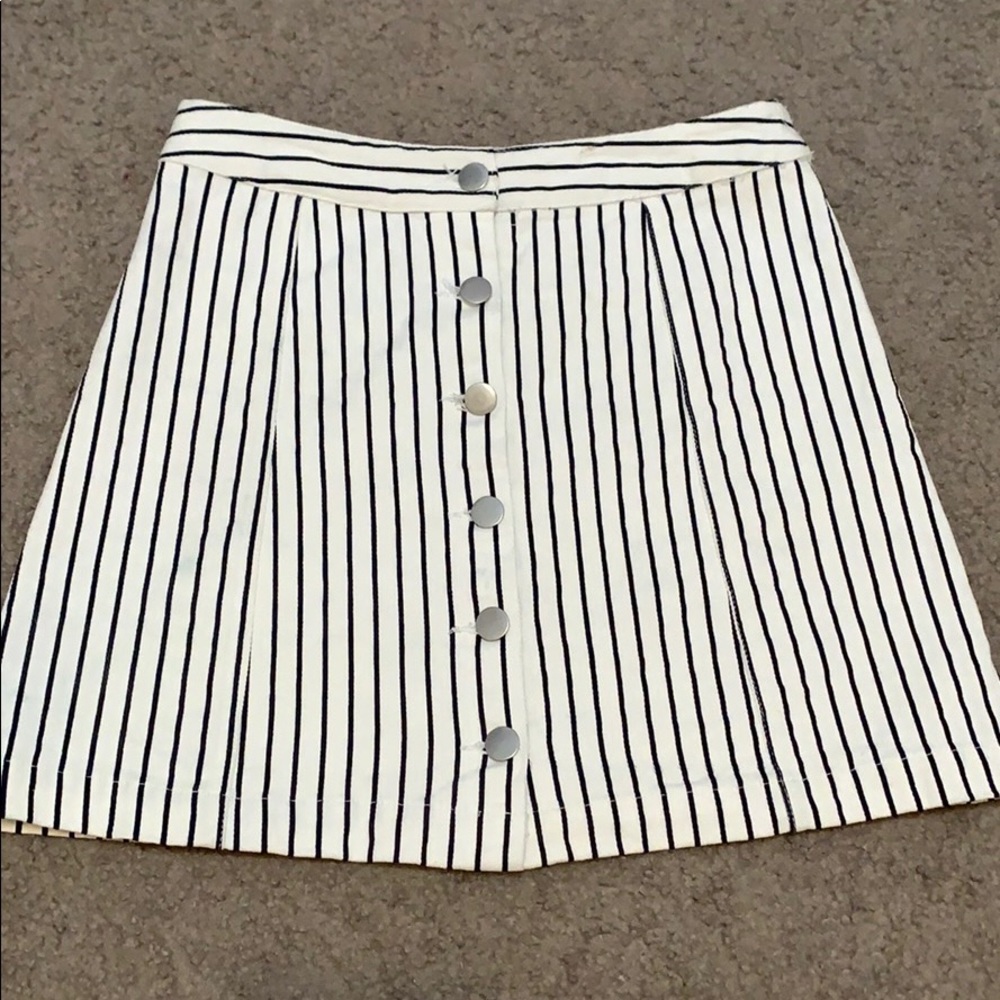 White and blue skirt